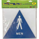 Hy-Ko Plastic Restroom Sign, Men Image 1