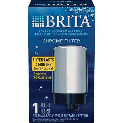 Brita On Tap Chrome Replacement Water Filter Cartridge