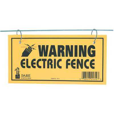 Dare Plastic Sign, Warning Electric Fence